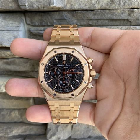 audemars piguet royal oak rose gold legit check|rose gold ap watch price.